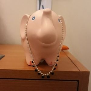 A nice Diamond black silver necklace